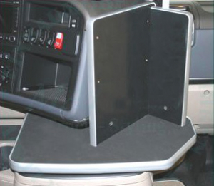 Ablage für Kaffeemaschine Scania R2 - Schwarz/Alu-Design