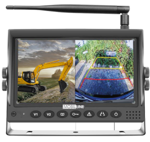 RSS-Wi7AHD-DUO Funk-Monitor-Set mit 2 IR Nachtsichtkameras | 7'' TFT Display | IP69K