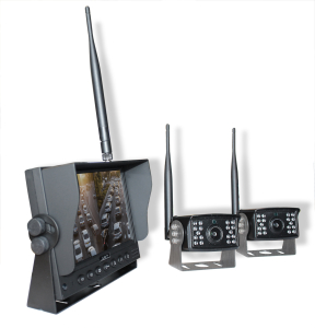 RSS-Wi7AHD-DUO Funk-Monitor-Set mit 2 IR Nachtsichtkameras | 7'' TFT Display | IP69K