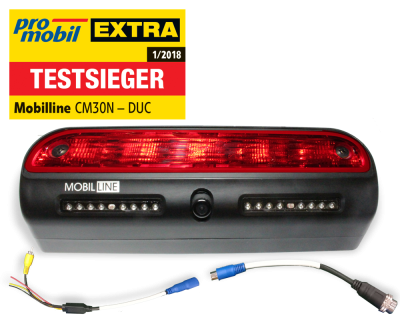 CM30N-DUC-KW6-Set ~ 126° Bremslichtkamera für Fiat Ducato mit Adapterset für vorverlegte Dometic-Kabel