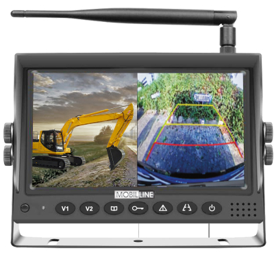 RSS-Wi7AHD-DUO Funk-Monitor-Set mit 2 IR Nachtsichtkameras | 7'' TFT Display | IP69K
