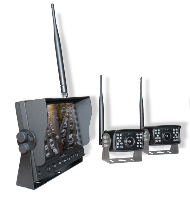 RSS-Wi7AHD-DUO Funk-Monitor-Set mit 2 IR Nachtsichtkameras | 7'' TFT Display | IP69K