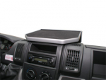 Mittelablage Frontscheiben-Plissee Variante - Fiat Ducato, Peugeot Boxer, Citroën Jumper ab Bj. 8.2006  - Schwarz/Alu-Design